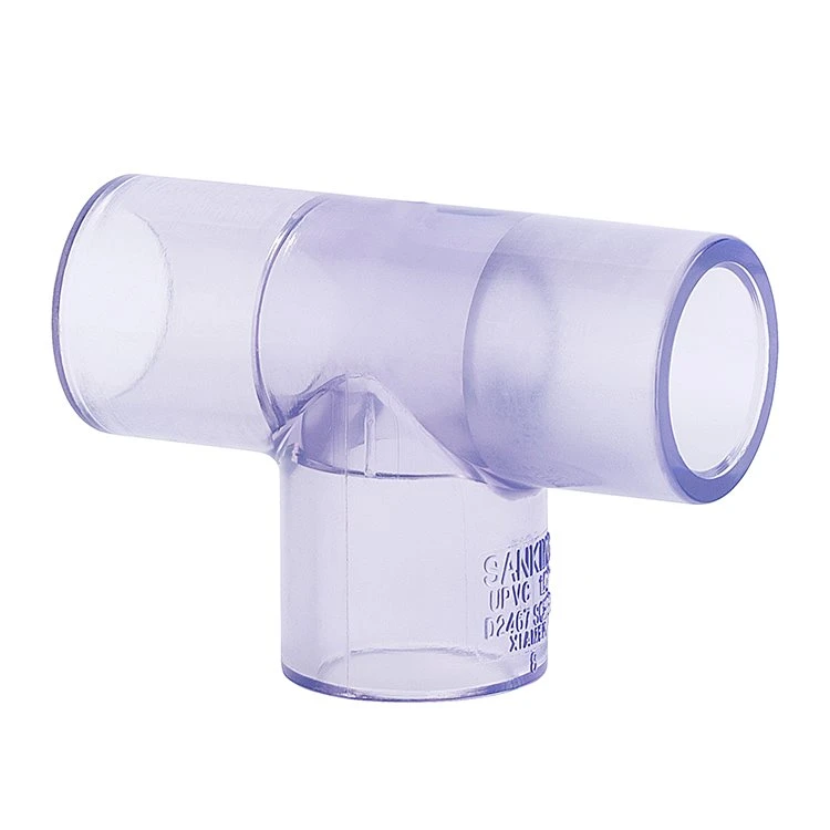 Tee de PVC transparent