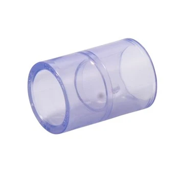 Acoblament de PVC transparent